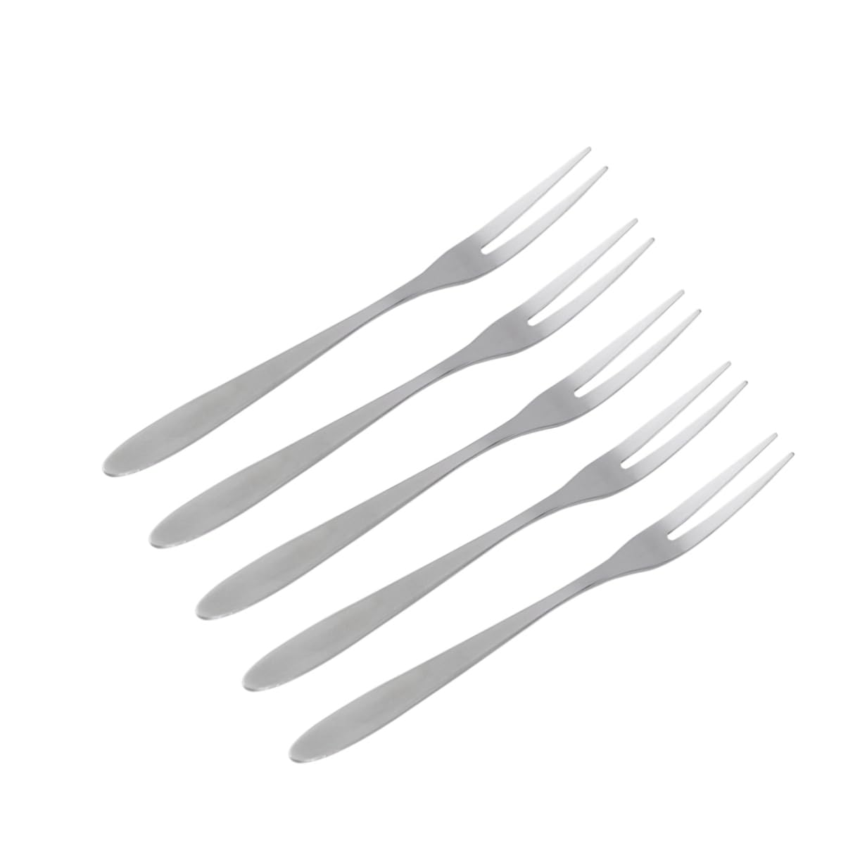 OFFSCH 5pcs Heavy Duty Dovetail Fruit Forks Stainless Steel Dishwasher Safe for Pastry Salad Appetizers Seafood