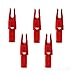 Zhan Yi Arrow Nocks 0.246 Inside Diameter Inserts 6.20MM 60 Pack for Archery Standard Size(0.244~0.246) Arrows(Clear Red)