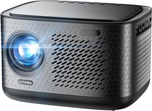 ULTIMEA Beamer 4K Heimkino Unterstützt, Netflix zertifizierter Projektor, 800 ANSI-Lumen, Dolby Audio, WiFi 6 und Bluetooth 5.3, Bildschirmanpassung & Objektvermeidung, Apollo P50 Smart Serie