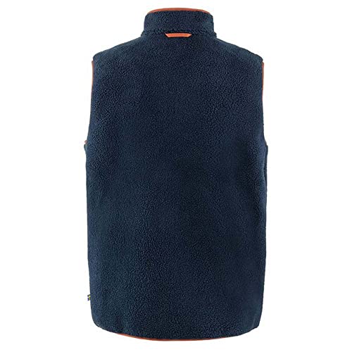 Fjällräven Herren Vardag Pile Fleece Weste, Navy/Autumn Leaf, S
