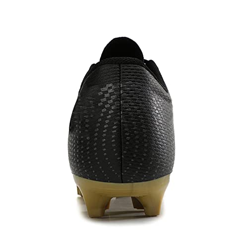 Joskaa Competitive Unisex Soccer Shoes Men Women Indoor Outdoor Football Boots Athletic Turf Team Cleat Running Sports Lightweight Breathable Anti-Skid Damping Shoes Black #TOP2