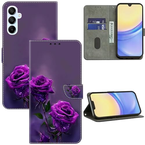 Étui portefeuille Samsung Galaxy A15 porte-carte magnétique