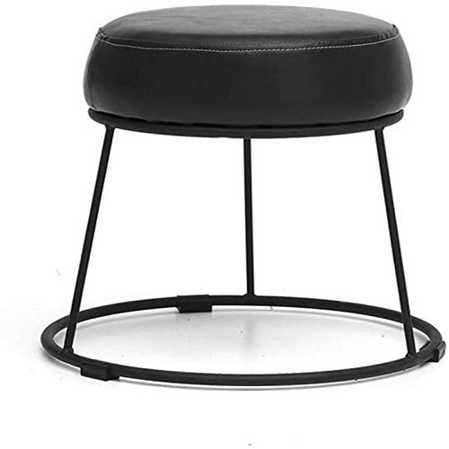 Taburete otomano para tocador, taburete de cuero de hierro forjado, para cambiar zapatos, comedor, dormitorio, maquillaje