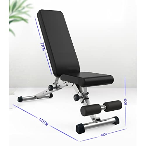 QWVDS Multifunctionele opvouwbare bankdrukken halterbank voor buikfitness Gewichtheffen trainingsstoel - Image 3