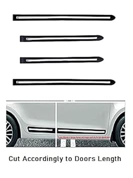 Jeet Enterprises Car Door Side Biding with Chrome Universal Strip (Set of 4) for Renault Pulse