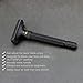 WEISHI Butterfly Open Double Edge Safety Razor Nostalgic Adjustable Matte Black