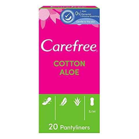 Carefree Panty Liners Breathable Aloe 20 Cover