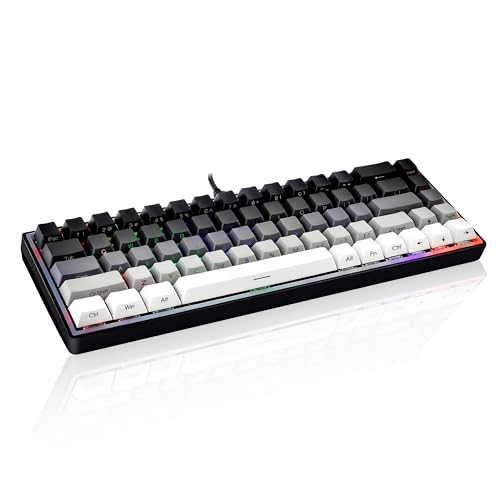 Taramico Mechanical Gaming Keyboard 65% Wired, Magnetic Switch Hot Swappable RGB Backlit, 68-Key Compact Mini Keyboard with Blue Switch, Detachable USB-C Cable for PC Mac Gamer