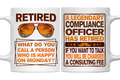 Retired Compliance Officer Coffee Mug, Legendary Compliance Officer Gift