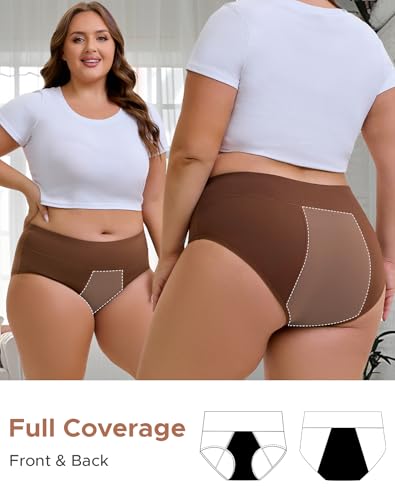Image of INNERSY Women's Plus Size Period Underwear High Waist Heavy Flow 3-Pack