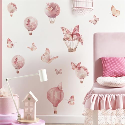 Vinilos decorativos sacinora mariposa rosa para pared miniatura 5