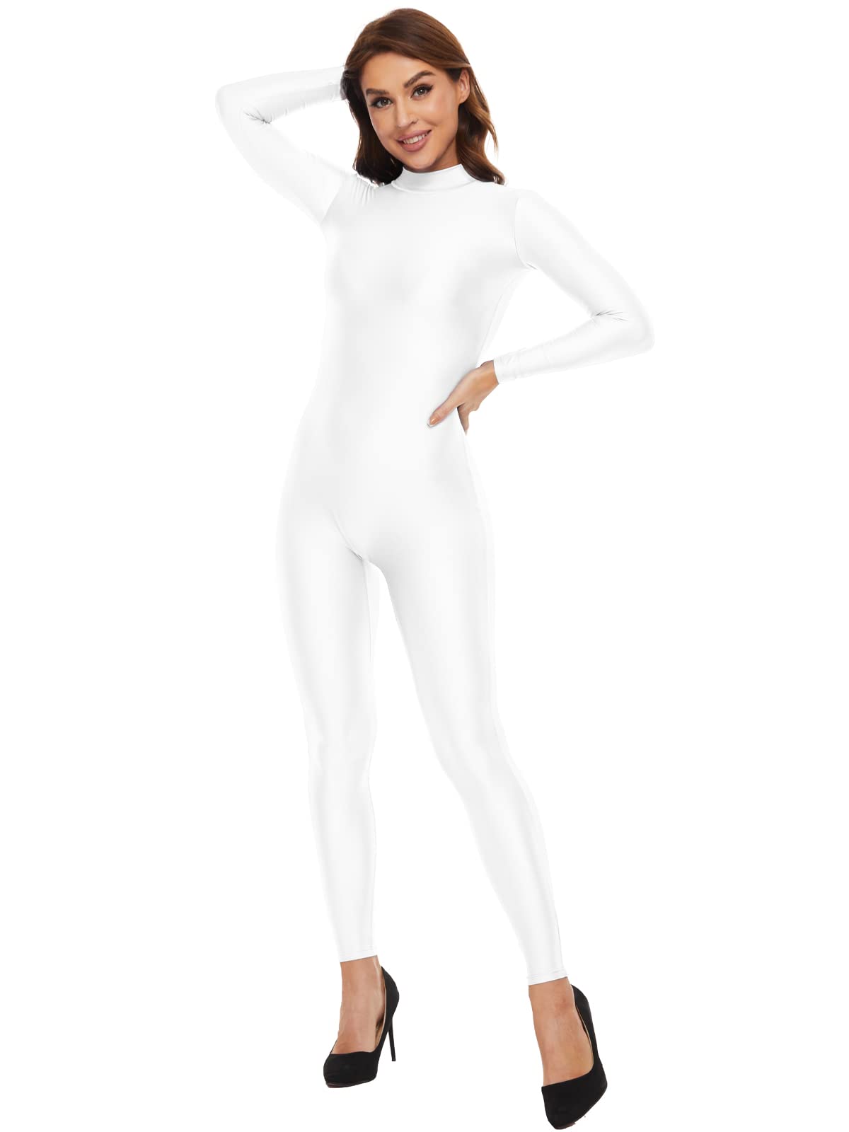 Buy Kepblom Womens Turtleneck Long Sleeve Dance Unitard One Piece Full