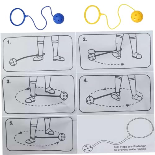 Pelota para saltar para niños azul juguete de ejercicio con anillo 2