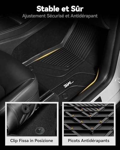 Tapis voiture antidérapant Tesla Model S 2022-2024 solution sol propre - 4
