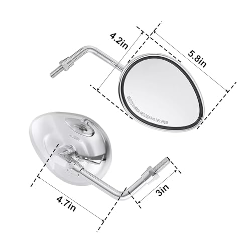 Espejo retrovisor de 10mm para Indian Chieftain y Roadmaster, retrovisores universales negro mate 2
