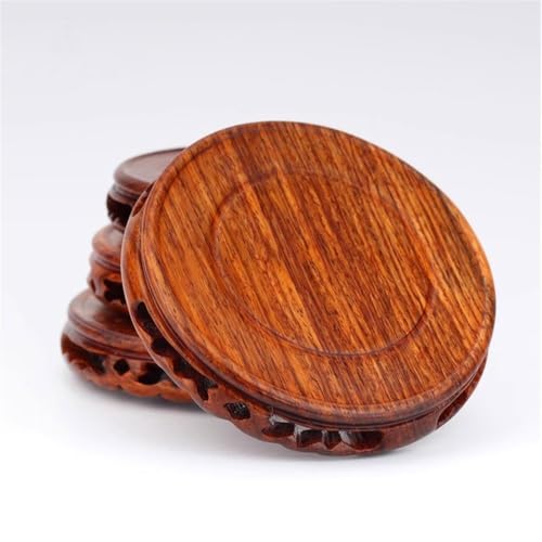 Socle de présentation en palissandre pour stabiliser les vases et pots