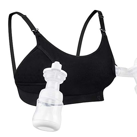 Momcozy biustonosz ciążowy i do karmienia, biustonosz do pompowania mleka z dodatkowymi przedłużkami, odzież ciążowa bez fiszbin dla kobiet, regulowany biustonosz do karmienia i ręczne odpompowywanie