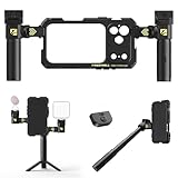 Freewell Genius Rig Cage for iPhone 17 Pro Max - Tool-Free Setup, Multifunctional Tripod and Monopod Handles, Bluetooth Remote