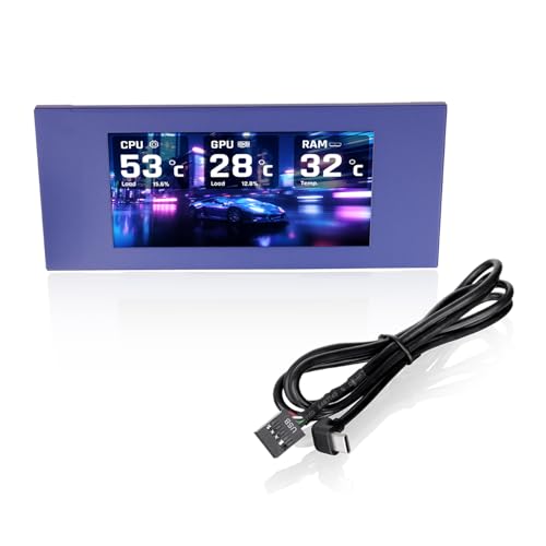 Image of Thermaltake View 600 TG 6.0 Inch LCD Screen Panel Kit; LCD and Panel; 1480x720p; TTRGBPlus 3.0 Supported; Type-C to USB (9-Pin);