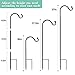 Urban Deco 8PK Heavy Duty Shepherds Hook, 37' Inch Tall Adjustable Height Shepards Hooks for Outdoors, Plant Hangers Garden Stakes, Plant Hooks Pole for Wedding, Garden, Outdoors