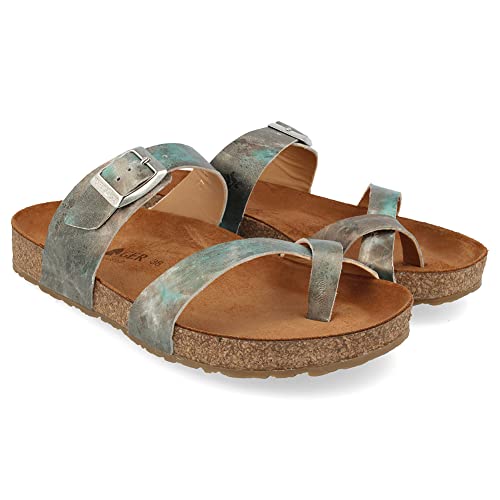 Image of HAFLINGER unisex-adult Summer Genuine Leather Comfort Anatomic Footbeds Straps Juno Sandals