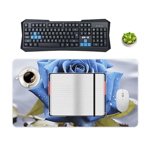 Tapis de souris grand format imperméable et sous-main de bureau antidérapant rose