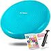 Trideer Inflated Stability Wobble Cushion with Pump, Flexible Seating Classroom, Extra Thick Core Balance Disc, Wiggle Seat for Sensory Kids (Office & Home & School) (34cm New Turkis)