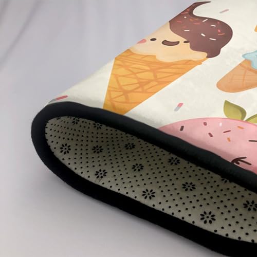 Tapis imprimé cônes de crème glacée grand format velours résistant - 6