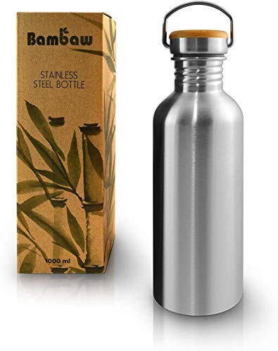 Single Wall Stainless Steel Water Bottle | 500 ml Water Bottle | Eco Friendly Reusable Bottle | Campfire Proof | Plastic Free and Leakproof Metal Water Bottle | 500 ml Eco Water Bottle | Bambaw