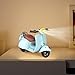 Doll Scooter for 17cm Doll,Scooter Toy with Lights and Music Rotate 360°,5 Colors Cute Motorcycles for Dolls,Desktop Ornaments for Doll Collectors,Interactive Rotating Toy Desktop Decoration (Blue)