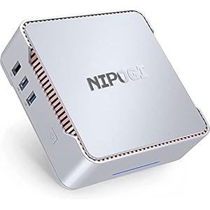 NiPoGi Mini PC 8GB DDR4 128GB M.2 SSD Ιntel Celeron J4125 (bis zu 2,70 GHz) Micro Desktop PC, 2X HDMI+VGA Triple Display, 2,4+5G Dual WiFi, Mini Home Office PC | Mini Business Computer