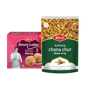 Bikaji Besan Laddoo and Kolkata Chanachur Combo Pack - 800g