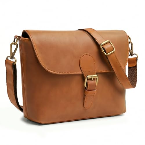 Sac à bandoulière cuir véritable Mae léger pour soulager vos épaules