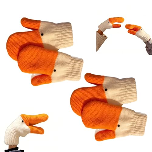 Gants oie faits main doublure thermique douce accessoire hiver femme