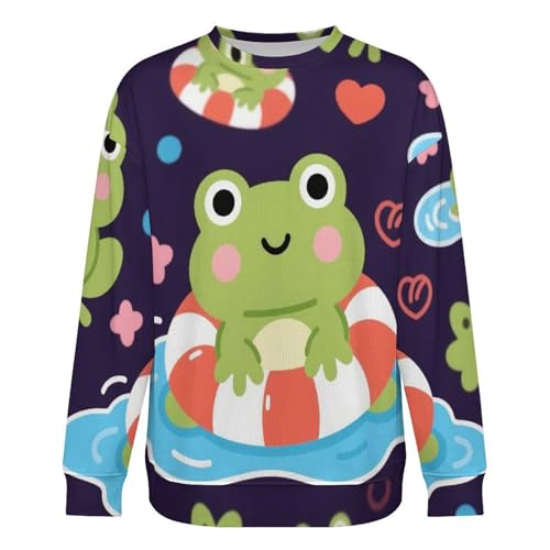 Cute Cow Poops Crewneck Sweater Men Funny Crew Neck Sweater Long Sleeve Casual Lightweight Pullover3