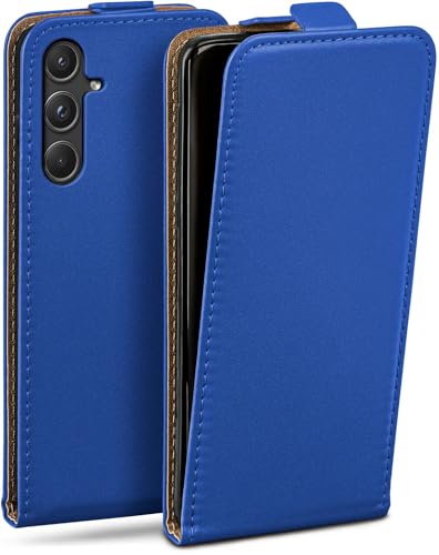 Housse Samsung Galaxy A55 5G en similicuir bleu nuit moex style élégant chic