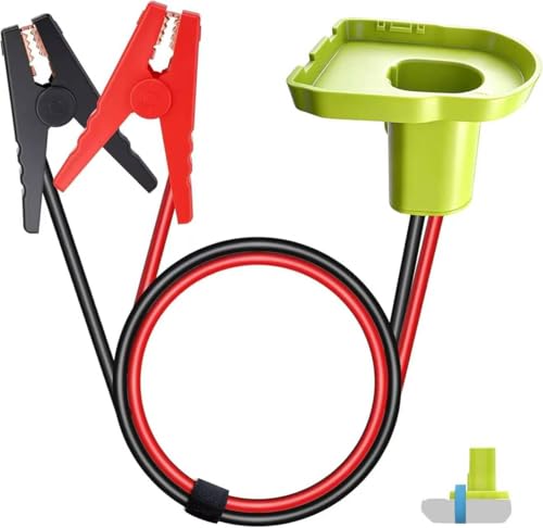 2.2FT 8AWG flexible silicone cable adapter with alligator clips compatible with ryobi 18V The Silicone Wire Heat-Resistant up to 392F The Clamps are Sturdy No switch no fuse