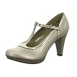 bugatti 412281725050 - Scarpe con Tacco Donna, Marrone (Taupe/Metallic 1490), 36 EU