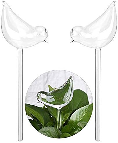 2 Globi Irrigatori Per Piante A Forma Di Fungo - Vetro Marrone - Autoirriganti Per Interni/Esterni - Ideali Per Vacanze E Viaggi