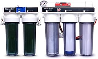 LiquaGen - 6 Stage Heavy Duty - 0 TDS/PPM Reverse Osmosis/Deionization Aquarium Reef Water Filter System, 150 GPD | Ultimate Purification RO/DI Machine w/Dual Deionization Canisters