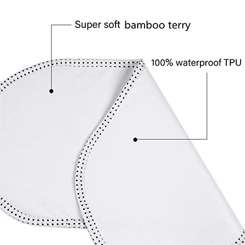 Bamboo Softer Changing Pad Liners Waterproof, 24" X 13" Washable Reusable Changing Table Cover Liners Double Layers,3 Count (Pad01) #TOP1