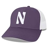 Legacy NCAA Officially Licensed Baseball Hat, Northwestern Wildcats, Lightweight Cap for Men & Women, Mid-Pro Snapback Adjustable (MPS), Purple/White Trucker, One Size Fits Most, Snapback Closure