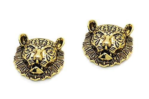 Fodattm 2Pcs Women Removable Vintage Shoe Clips Shoe Buckle Shoes Decoration Charms Shoes Clutch Dress Hat Shoes Clips (Lion Head Style - Retro Gold) #TOP27