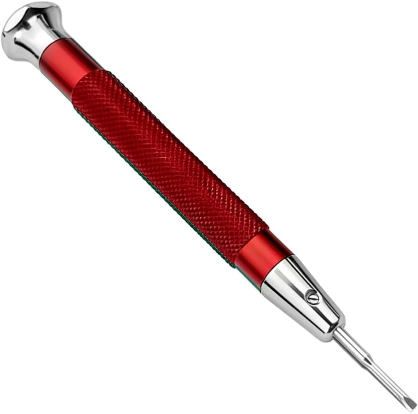 Watch Screwdriver for Rolex Panerai Omega Jewelry 1.2-1.6mm Flat Head (Red 1.2mm)