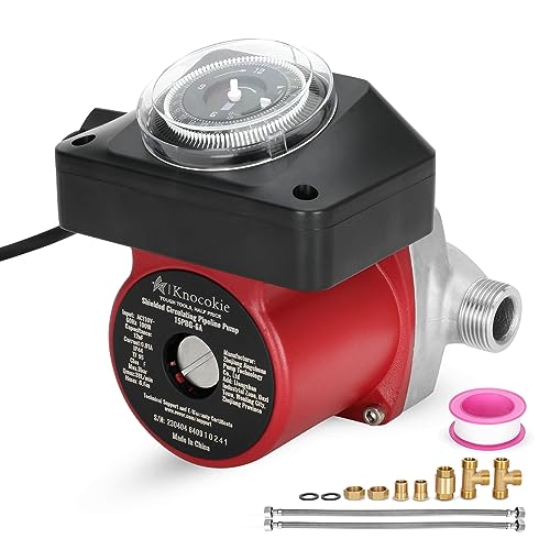 100W Extremely Quiet Instant Hot Water Recirculating Pump System, Built-In Timer booster pump, Auto Start/Close Ultra-silent Stainless Steel Head, for Electric Water Heater System/Tank Water Heaters