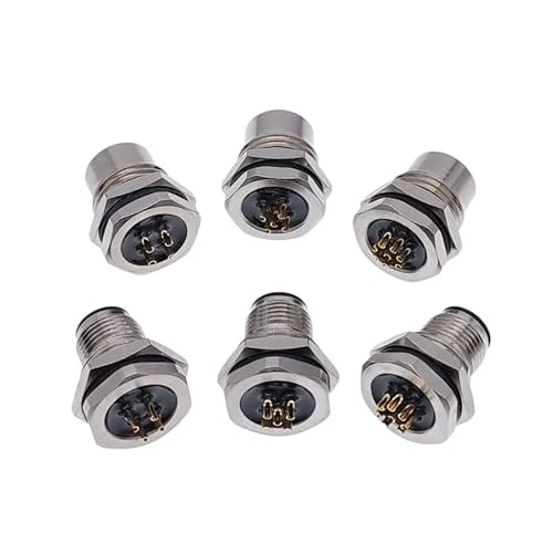 Conector M12 de 8 pines sensor macho brida tuerca frontal tipo A 1 unidad 3