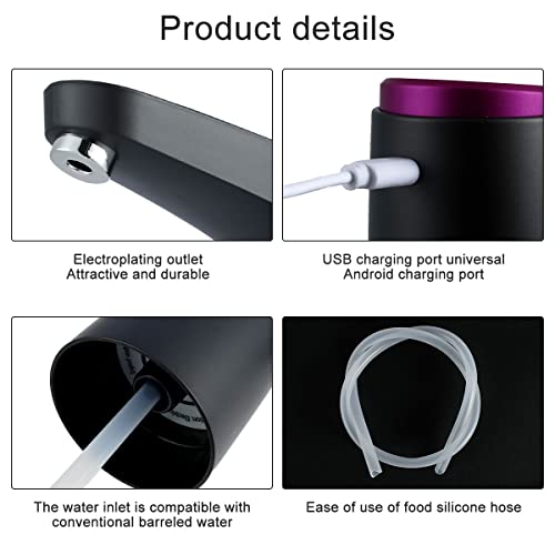 Nicoport Bomba de garrafa de água 1200mAh 4W Bomba de água potável automática USB Carregador elétric