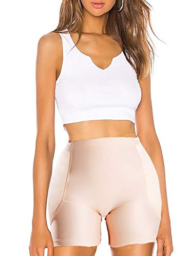 Image of Women Hip Enhancer Panties Boy Shorts Padded Body Shaper Butt Lifter Shapewear Underwear Pads Tummy Control Seamless