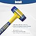 Rubber Mallet,KAIHAOWIN Small Mallet Hammer, Double-Faced Soft Mallet with Ergonomic Shaped Plastic Handle and Anti-Slip Coating for Jewelry, Leather Crafts, Woodworking 30mm