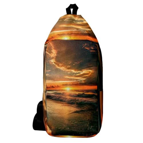 Mochila bandolera unisex multicolor para senderismo viajes y playa